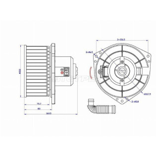 Мотор отопителя салона NISSAN MARCH K11 97-02/CUBE Z10 98-02 (RHD) SAT