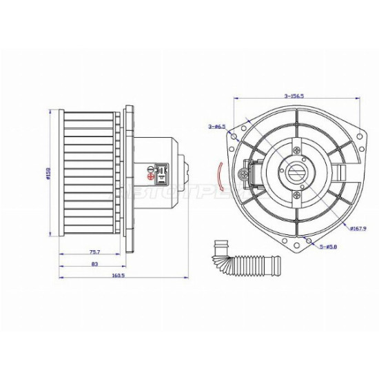Мотор отопителя салона NISSAN MARCH K11 97-02/CUBE Z10 98-02 (RHD) SAT